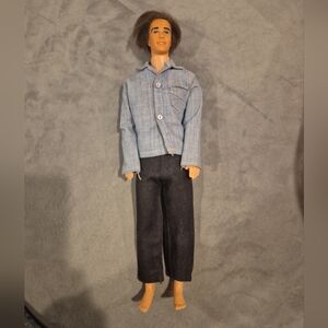 Vintage 1968 MOD KEN doll Rooted Brown Hair, Bendable Knees, Vintage Outfit